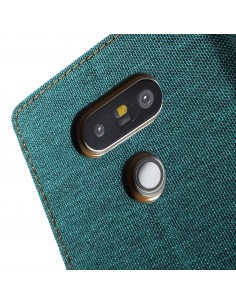 Etui portefeuille LG G5 avec rangements cartes - MERCURY Vert Etui portefeuille LG G5 avec rangements cartes - MERCURY Vert