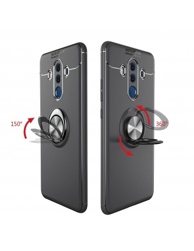 Coque silicone pour Huawei Mate 10 Pro avec anneau en metal