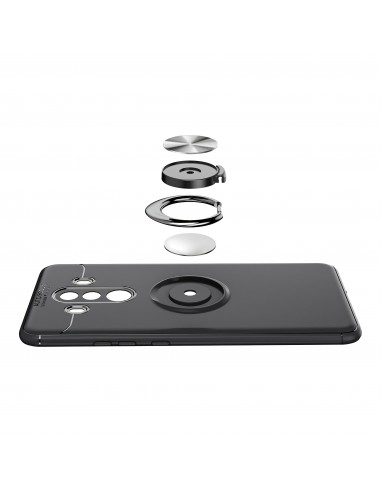 Coque silicone pour Huawei Mate 10 Pro avec anneau en metal