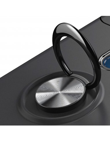 Coque silicone pour Huawei Mate 10 Pro avec anneau en metal