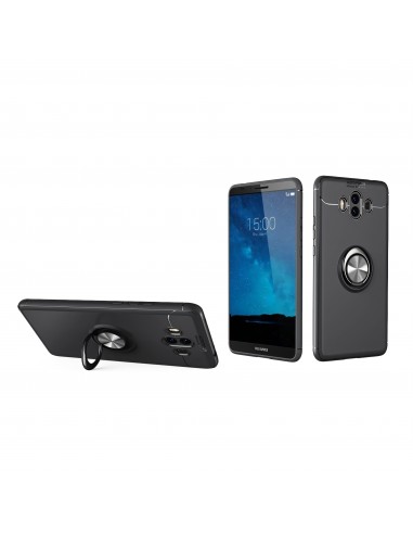 Coque silicone pour Huawei Mate 10 Pro avec anneau en metal