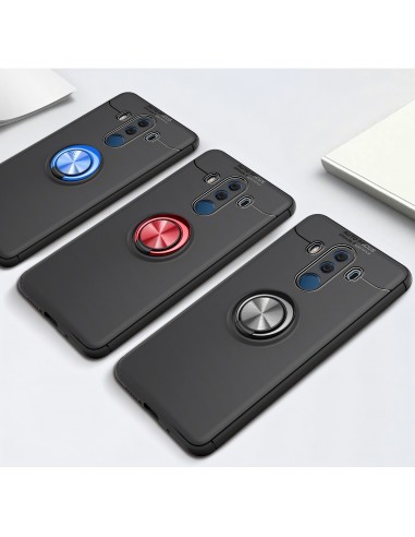 Coque silicone pour Huawei Mate 10 Pro avec anneau en metal
