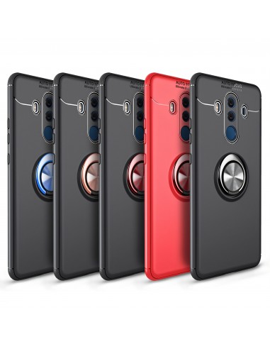 Coque silicone pour Huawei Mate 10 Pro avec anneau en metal