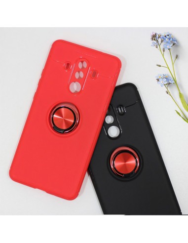 Coque silicone pour Huawei Mate 10 Pro avec anneau en metal