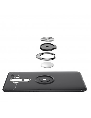 Coque silicone pour Huawei Mate 9 avec anneau en metal