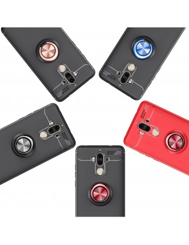 Coque silicone pour Huawei Mate 9 avec anneau en metal