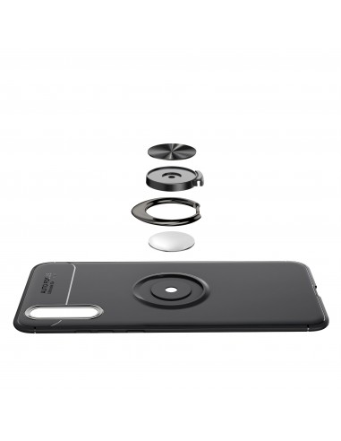 Coque silicone pour Huawei P20 Pro avec anneau en metal