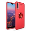 Coque silicone Huawei P20 Pro avec anneau en metal Rouge