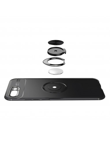 Coque silicone pour Huawei Honor 10 avec anneau en metal