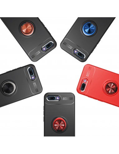 Coque silicone pour Huawei Honor 10 avec anneau en metal