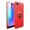 Coque silicone Huawei Honor 10 avec anneau en metal Rouge