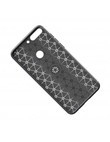 Coque silicone pour Huawei Honor 7C / Enjoy 8 avec anneau en metal