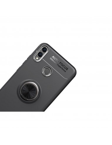 Coque silicone pour Huawei Honor 8X et Honor View 10 Lite avec anneau en metal