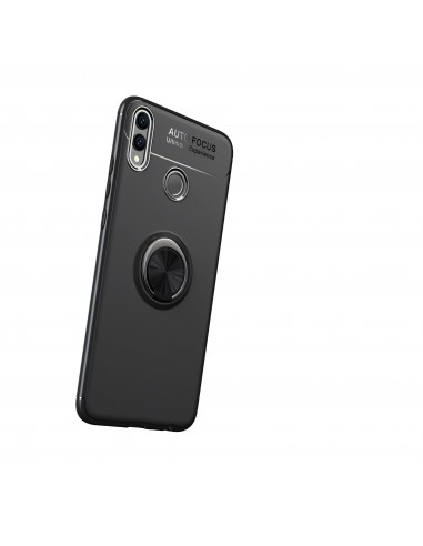 Coque silicone pour Huawei Honor 8X et Honor View 10 Lite avec anneau en metal