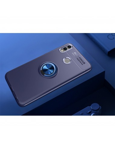 Coque silicone pour Huawei Honor 8X et Honor View 10 Lite avec anneau en metal