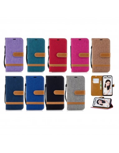 Etui portefeuille Huawei P Smart 2019 et Honor 10 Lite Style Jean
