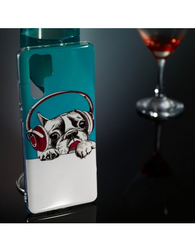 Coque silicone Huawei P30 Pro Fantaisie Phosphorescente Chien branché