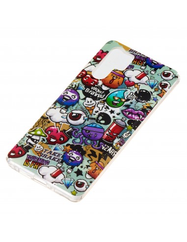 Coque silicone Huawei P30 Pro Fantaisie Phosphorescente Graffiti