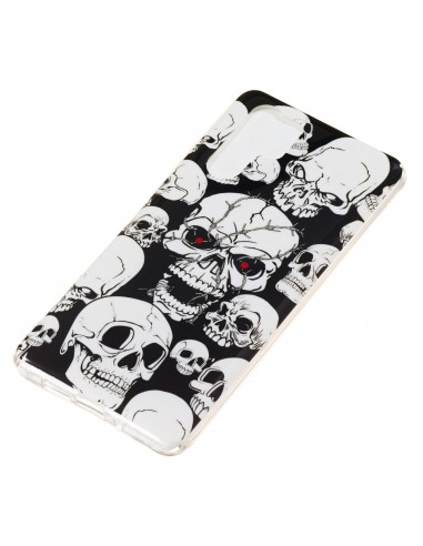 Coque silicone Huawei P30 Pro Cranes Skulls Fantaisie Phosphorescente 