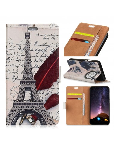 Etui portefeuille Huawei P30 Lite Tour Eiffel