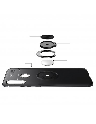 Coque silicone Honor 10 Lite / P Smart 2019 avec anneau