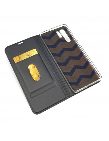 Etui portefeuille Huawei P30 Pro avec contour silicone