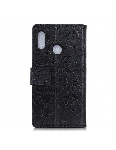 Etui portefeuille Huawei P30 Lite Fantaisie Graffiti