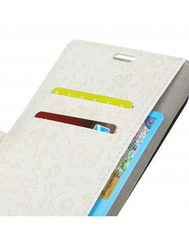 Etui portefeuille Huawei P30 Lite Fantaisie Graffiti