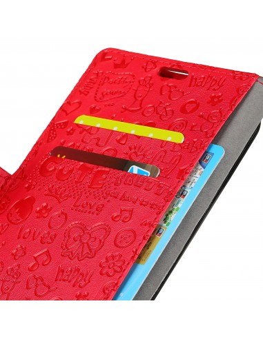 Etui portefeuille Huawei P30 Lite Fantaisie Graffiti