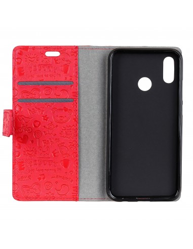 Etui portefeuille Huawei P30 Lite Fantaisie Graffiti