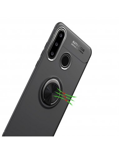 Coque silicone Huawei P30 Lite avec anneau en metal