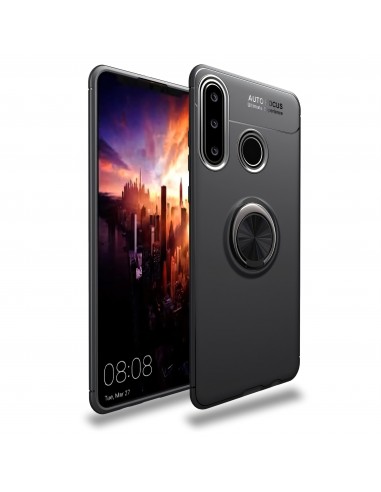Coque silicone Huawei P30 Lite avec anneau en metal