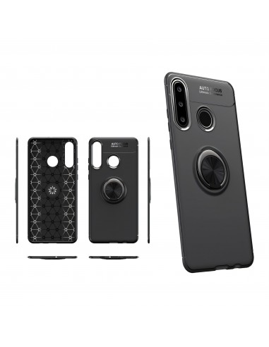 Coque silicone Huawei P30 Lite avec anneau en metal
