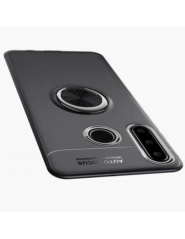 Coque silicone Huawei P30 Lite avec anneau en metal