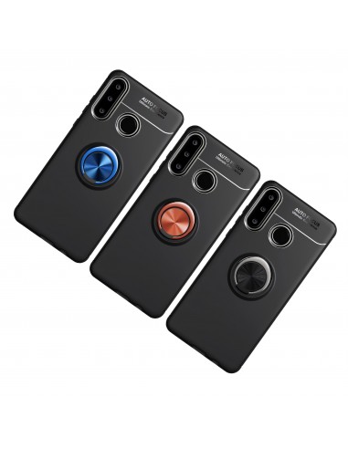 Coque silicone Huawei P30 Lite avec anneau en metal