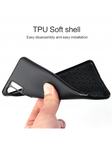 Coque silicone Huawei P30 Pro Style fibre de carbone