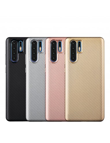 Coque silicone Huawei P30 Pro Style fibre de carbone