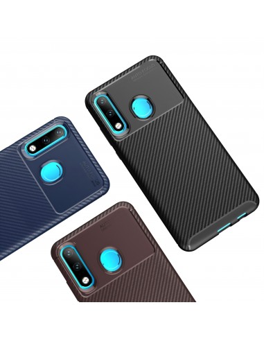 Coque silicone Huawei P30 Lite Style Fibre de carbone
