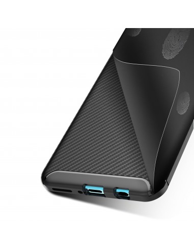 Coque silicone Huawei P30 Lite Style Fibre de carbone