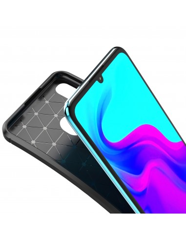 Coque silicone Huawei P30 Lite Style Fibre de carbone