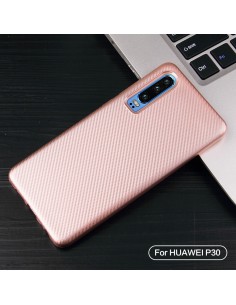 Coque silicone Huawei P30 Style Fibre de carbone 2