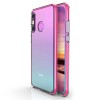 Coque silicone transparent Huawei P30 Lite avec bords colorés Fushia