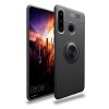 Coque silicone Huawei P30 Lite et Nova 4E avec anneau et support en metal