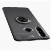 Coque silicone Huawei P30 Lite et Nova 4E avec anneau et support en metal
