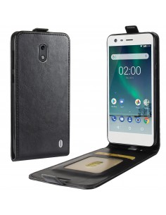 Etui Nokia 2 Style cuir Vertical Noir Etui Nokia 2 Style cuir Vertical Noir