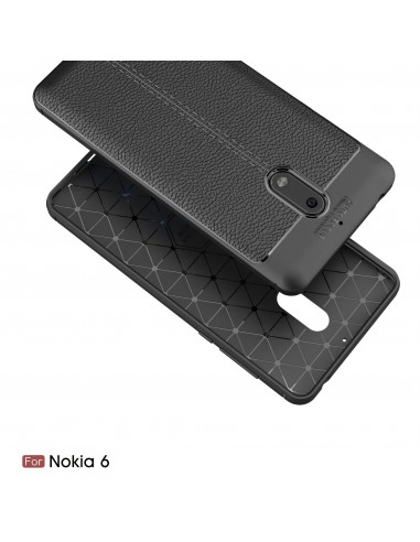 Coque silicone Nokia 6 Aspect cuir