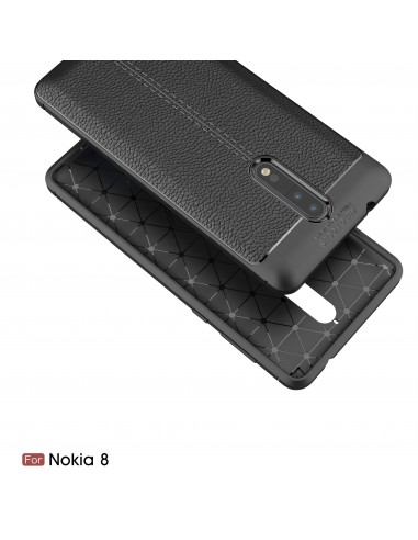 Coque silicone Nokia 8 Aspect cuir