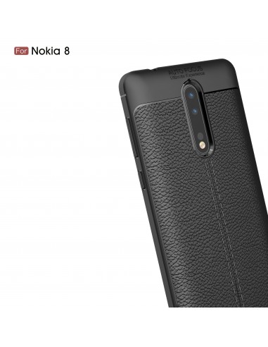 Coque silicone Nokia 8 Aspect cuir