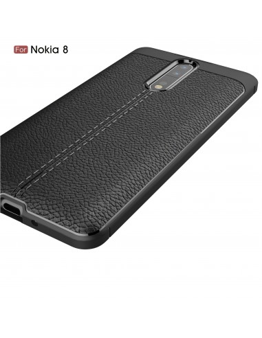 Coque silicone Nokia 8 Aspect cuir