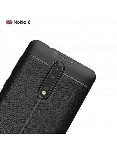Coque silicone Nokia 8 Aspect cuir